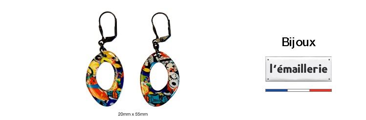 Boucles d'oreilles MODI thème imprimé Barcelone - Accessoires Themata