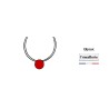 Bijoux Collier COCO pendentif émail couleur Rouge Accessoires Themata