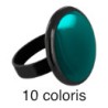 Bijoux Bague STYLE, émail, couleur Turquoise - Accessoires Themata